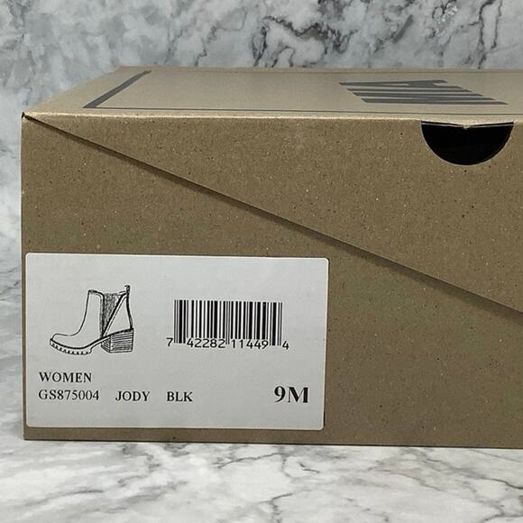 Mia Size 9 M Black Jody Ankle Chelsea Bootie Lug Sole Block Heel Slip On P1-31 - Picture 8 of 9